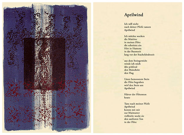Rose Auslaender Dirk Hofacker Aprilwind Lithographiezyklus