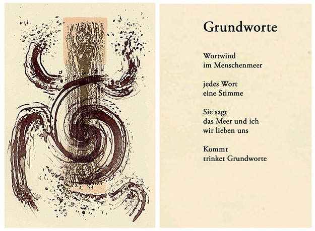Rose Auslaender Dirk Hofacker Grundworte Lithographiezyklus